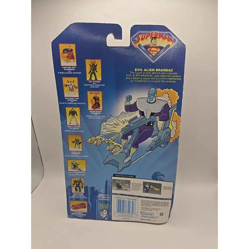 Evil Alien Brainiac Figure No. 62934 Superman Animated Show DC Comics 1996 New